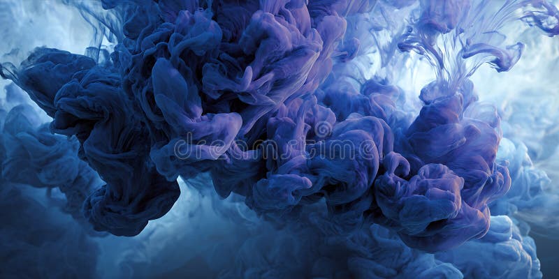 Verbluffend Abstract paars en blauw inkt stock illustratie