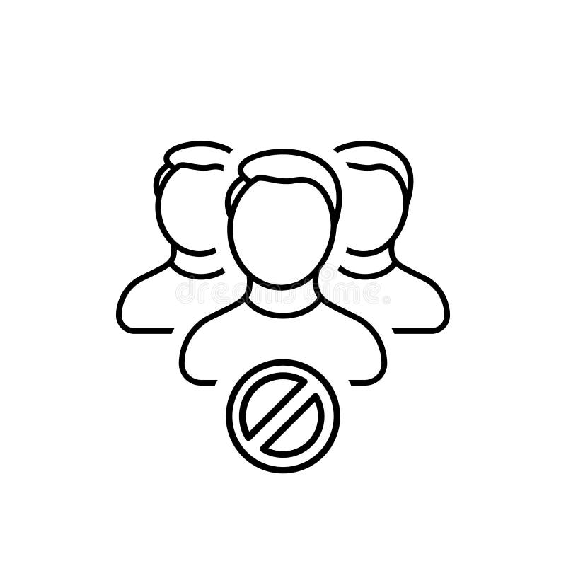 Verbod, blok, contact, groep, profiel, einde, gebruikerspictogram royalty-vrije illustratie Verbod, blok, contact, groep, profiel, einde, gebruikerspictogram royalty-vrije illustratie