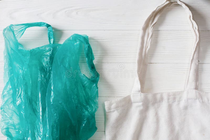 Verbotplastik Plastiktasche mit eco natürlicher wiederverwendbarer Einkaufstasche für