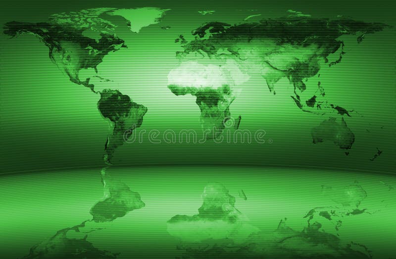 Verde de la correspondencia de mundo ilustración del vector Verde de la correspondencia de mundo ilustración del vector
