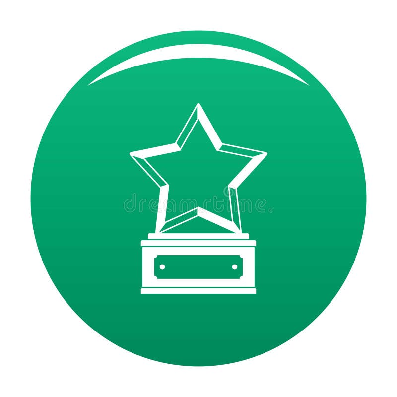 Verde del vector del icono del premio de la estrella ilustración del vector Verde del vector del icono del premio de la estrella ilustración del vector