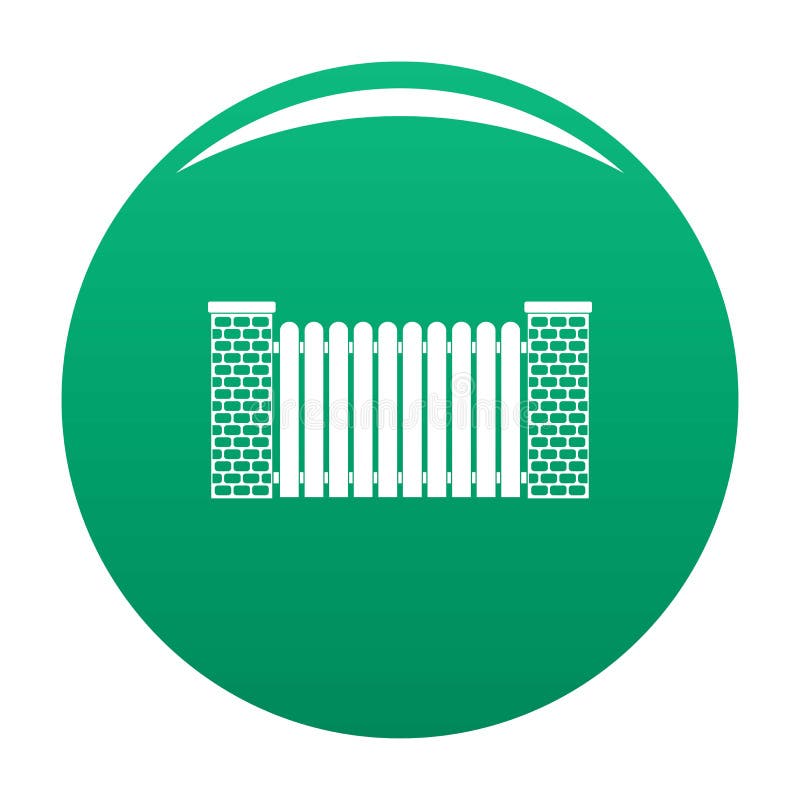 Verde di vettore dell'icona del recinto della città royalty illustrazione gratis Verde di vettore dell'icona del recinto della città royalty illustrazione gratis