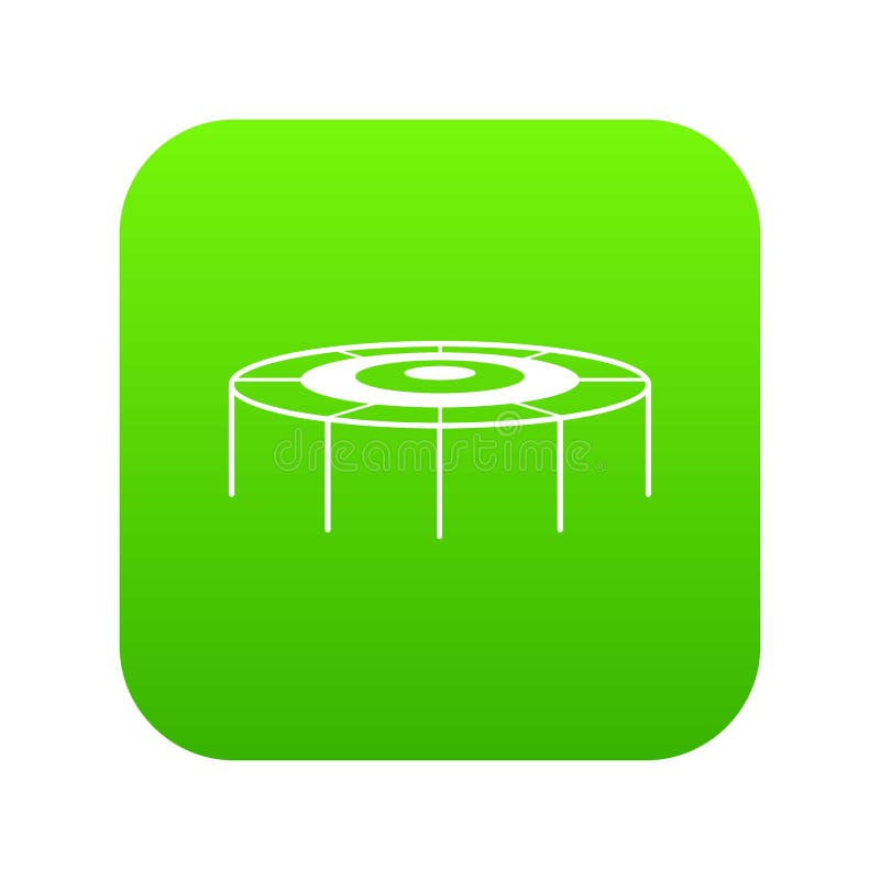 Verde digital do ícone do trampolim ilustração do vetor