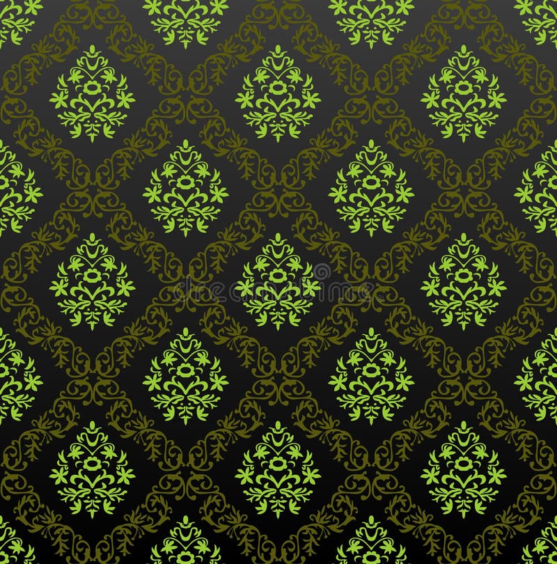Verde floreale della carta da parati senza giunte royalty illustrazione gratis Verde floreale della carta da parati senza giunte royalty illustrazione gratis