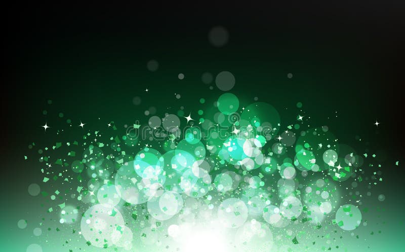 Verde magico, stagione della natura, stelle che cadono con il confett dei nastri royalty illustrazione gratis Verde magico, stagione della natura, stelle che cadono con il confett dei nastri royalty illustrazione gratis
