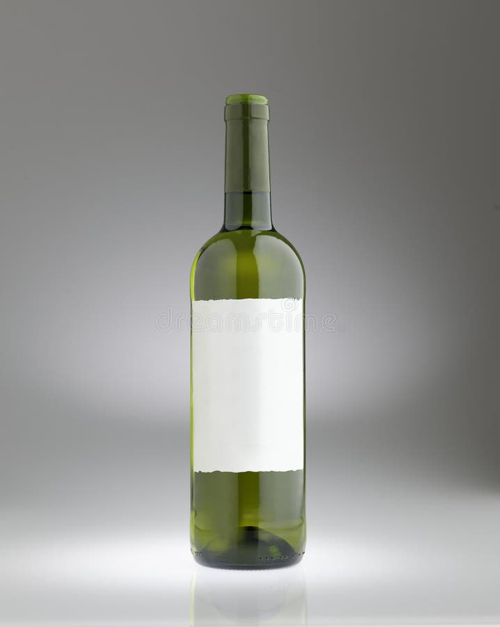 Verdicchio vinflaska med inget etikettmärke arkivbild Verdicchio vinflaska med inget etikettmärke arkivbild