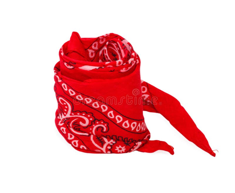 Verdraaide rode bandana stock foto's Verdraaide rode bandana stock foto's