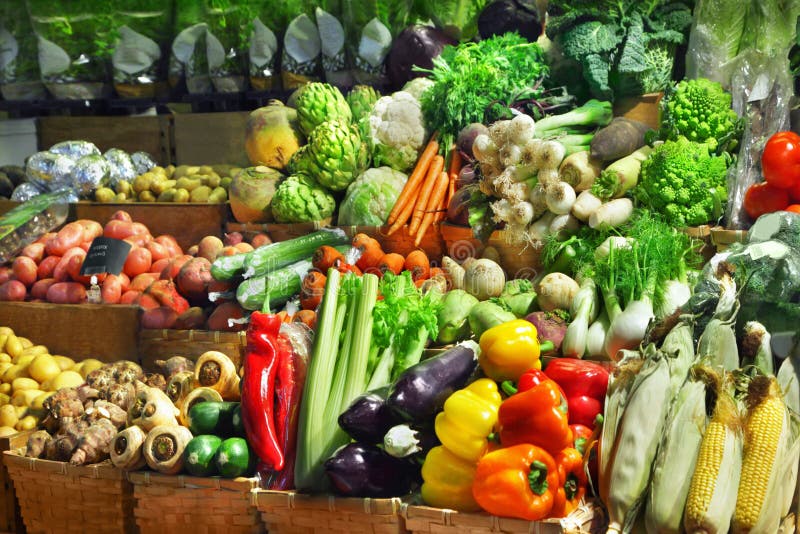 Vegetables at a market stall. Vegetables at a market stall