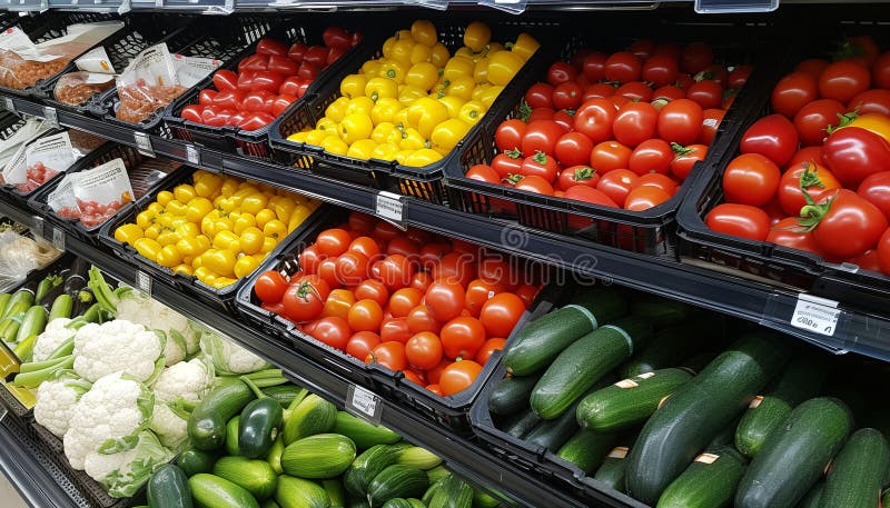 Verdure fresche e frutta in un supermercato una scelta sana verdura fresca e frutta in un supermercato una scelta sana