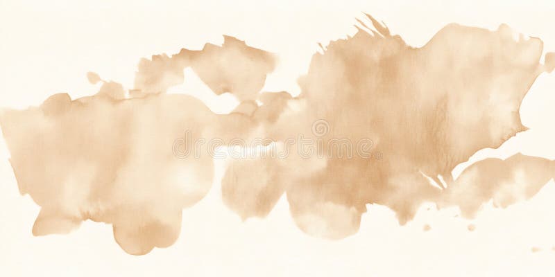 Verdünnte braune Aquarellfarbe, die sich über eine texturierte Oberfläche verteilt und einen künstlerisch inspirierten Hintergrund lizenzfreie stockfotografie
