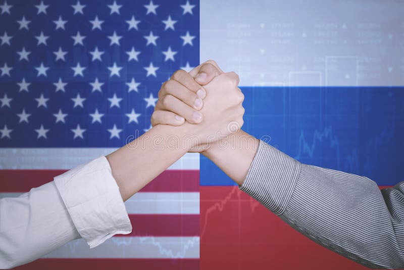 Vereinbarung mit Amerika- und Niederlande-Flagge lizenzfreies stockfoto