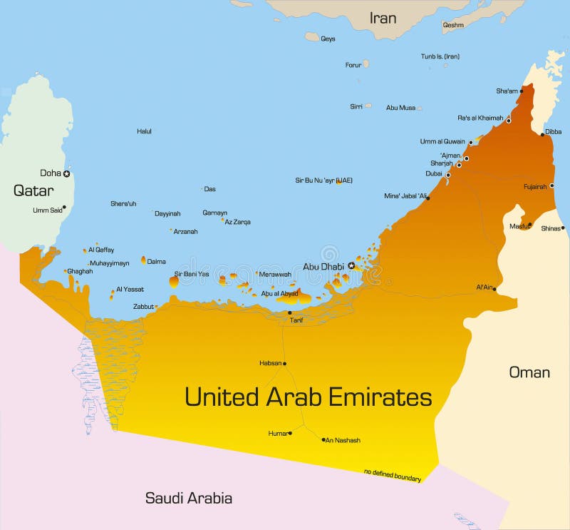 Verenigde Arabische Emiraten royalty-vrije illustratie