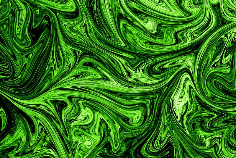 Verflüssigen Sie abstraktes Muster mit UFO-Grün und schwarze Grafiken färben Art Form Digital-Hintergrund mit der Verflüssigung g stock abbildung Verflüssigen Sie abstraktes Muster mit UFO-Grün und schwarze Grafiken färben Art Form Digital-Hintergrund mit der Verflüssigung g stock abbildung
