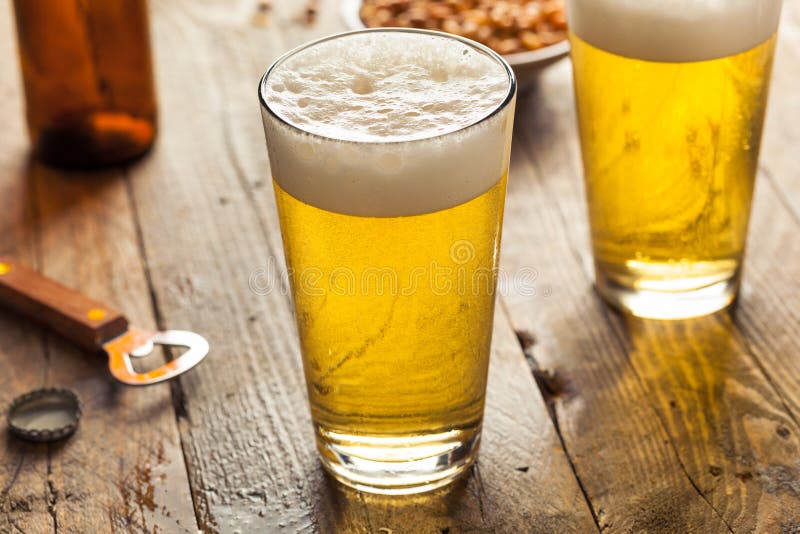 Refreshing Summer Pint of Beer Ready to Drink. Refreshing Summer Pint of Beer Ready to Drink