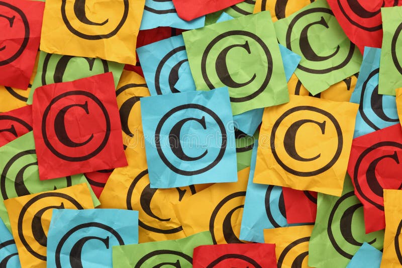 Verfrommeld Copyright stock afbeelding Verfrommeld Copyright stock afbeelding