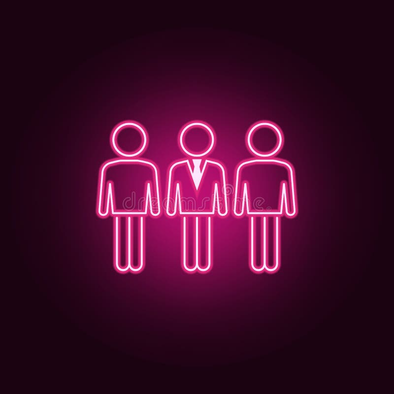 Verh? ltnis der Gesch? ftsperson mit Kundenneonikone Elemente des Leutesatzes Einfache Ikone f? r Website, Webdesign, bewegliche APP vektor abbildung