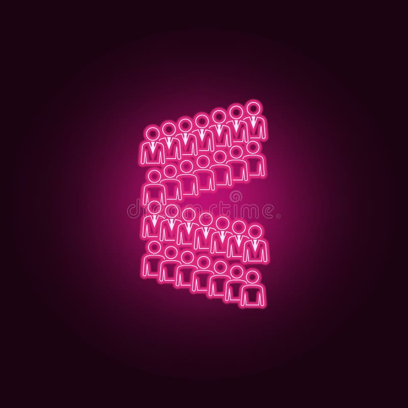 Verh? ltnis der Gesch? ftsperson mit Kundenneonikone Elemente des Leutesatzes Einfache Ikone f? r Website, Webdesign, bewegliche APP lizenzfreie abbildung