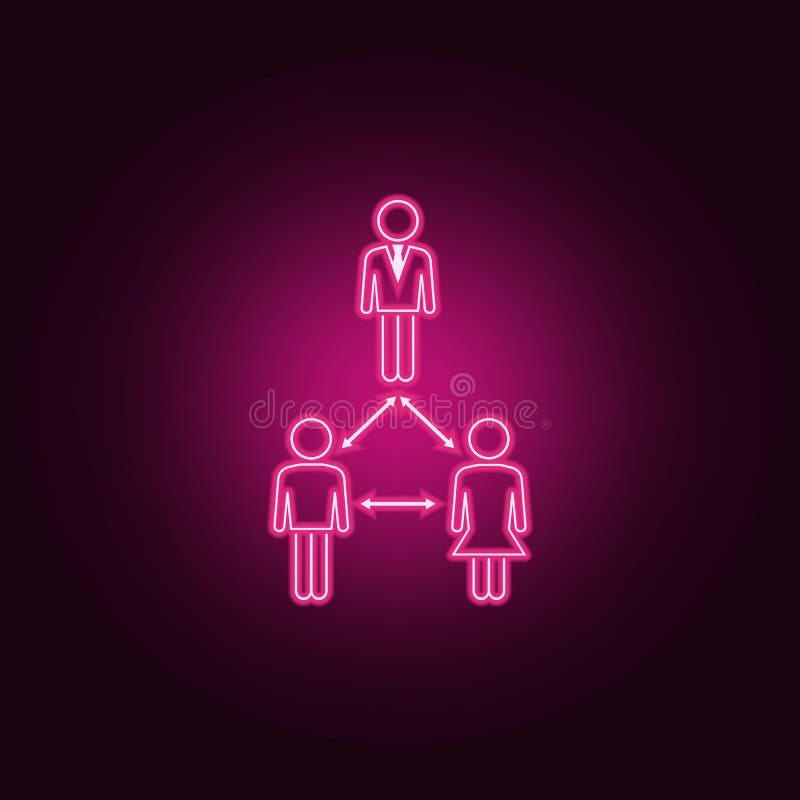 Verh? ltnis der Gesch? ftsperson mit Kundenneonikone Elemente des Leutesatzes Einfache Ikone f? r Website, Webdesign, bewegliche APP stock abbildung