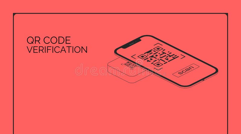 Verifica di codice di QR Lo schermo di Smartphone codice a barre di ricerca ed ha indicato Ciao telefono cellulare isometrico del illustrazione vettoriale Verifica di codice di QR Lo schermo di Smartphone codice a barre di ricerca ed ha indicato Ciao telefono cellulare isometrico del illustrazione vettoriale