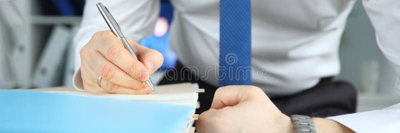 Verification documentation auditor, morning audit. stock image