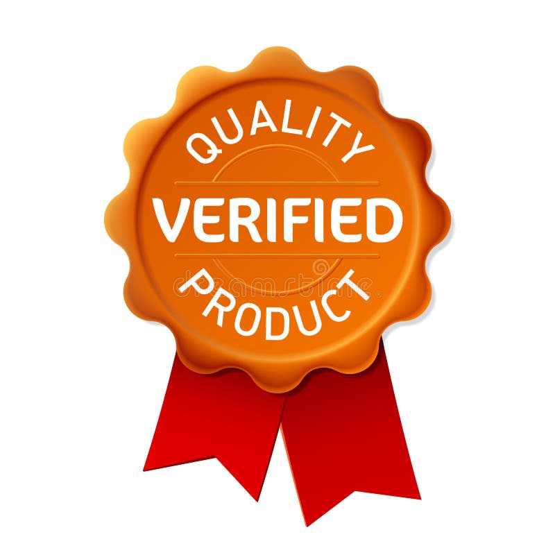 Verificato. Emblema di vettore. illustrazione di stock Verificato. Emblema di vettore. illustrazione di stock