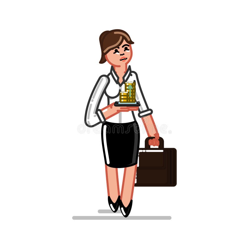 Verificação da mulher de negócio ilustração royalty free Verificação da mulher de negócio ilustração royalty free
