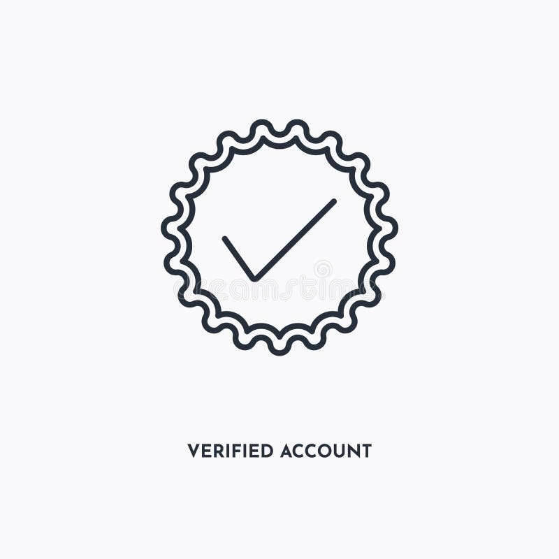 Verified Account Icon of 3 Types Color, Black and White, Outline. Isolated  Vector Sign Symbol Stock Illustration - Illustration of quality, badge:  198918814
