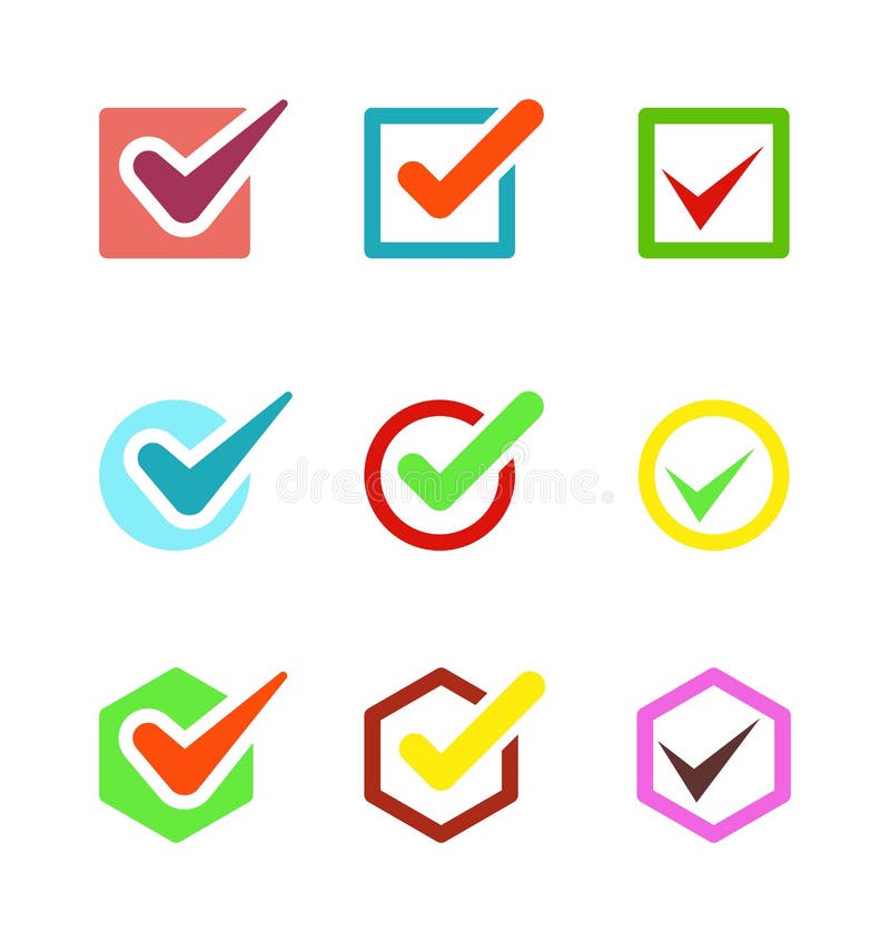 Verifique o botão do ícone do voto ilustração do vetor Verifique o botão do ícone do voto ilustração do vetor