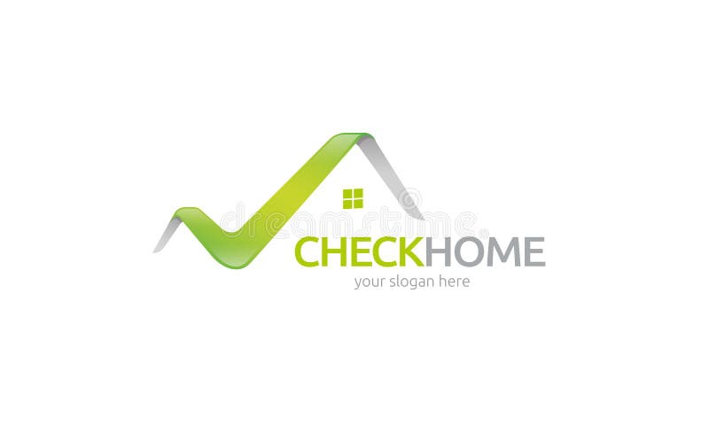 Verifique o logotipo home ilustração do vetor Verifique o logotipo home ilustração do vetor