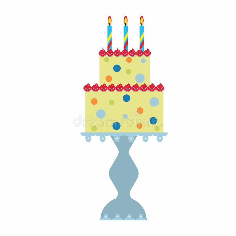 Verjaardagscake op tribune royalty-vrije illustratie Verjaardagscake op tribune royalty-vrije illustratie