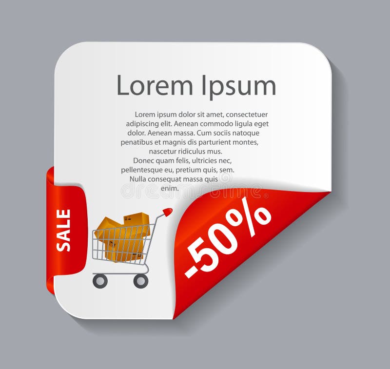 Verkaufsfahne mit Platz für Ihren Text Vektor stock abbildung Verkaufsfahne mit Platz für Ihren Text Vektor stock abbildung