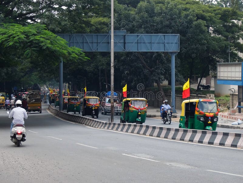 Verkeer in Bangalore stock afbeelding Verkeer in Bangalore stock afbeelding