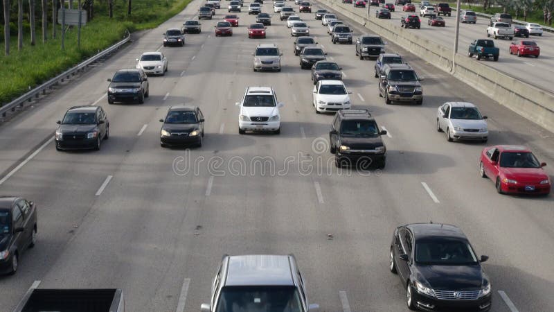 Car and SUV Traffic On Highway. Car and SUV Traffic On Highway