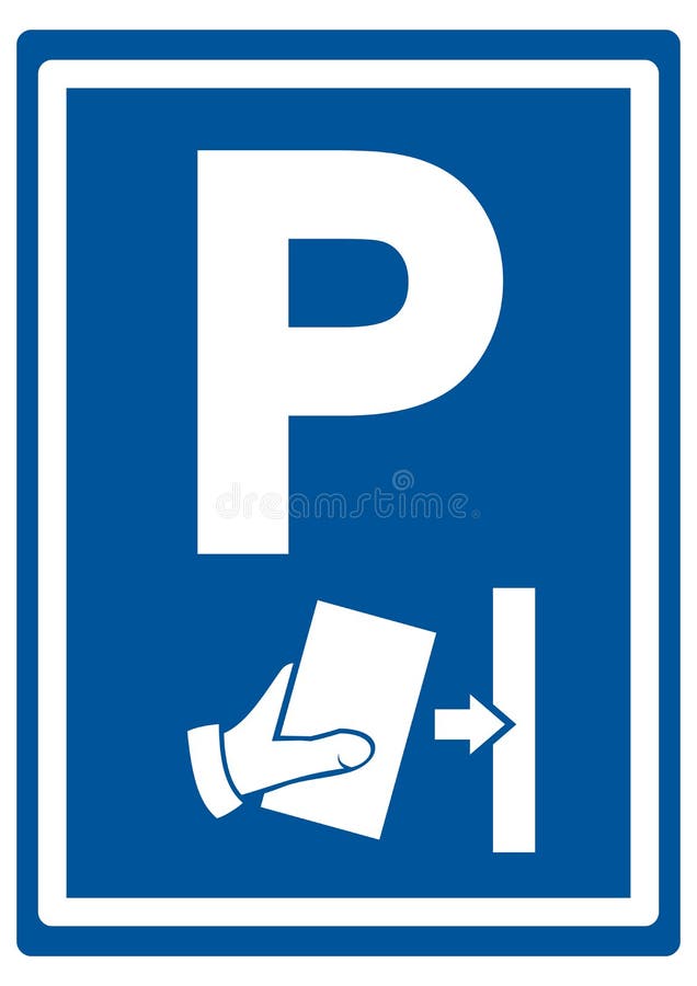 Road sign for passenger car parking, road sign for paid parking, vector icon road sign. White silhouette on the blue background with white frame. Road sign for passenger car parking, road sign for paid parking, vector icon road sign. White silhouette on the blue background with white frame.