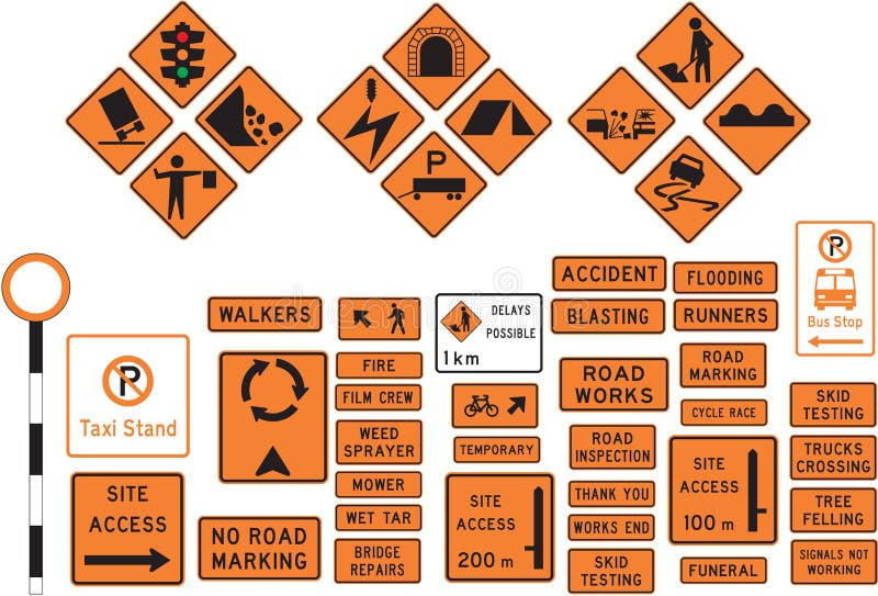 Verkehrsschilder lizenzfreie abbildung Verkehrsschilder lizenzfreie abbildung