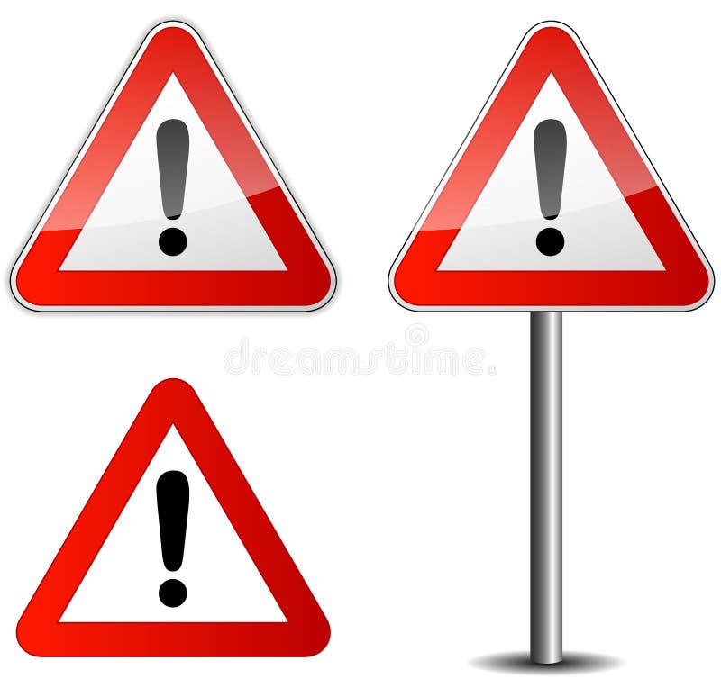 Verkehrszeichen Gefahr lizenzfreie abbildung
