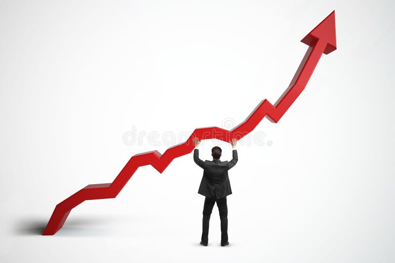 Verkoop, de groei, inkomens en financiënconcept stock afbeelding Verkoop, de groei, inkomens en financiënconcept stock afbeelding