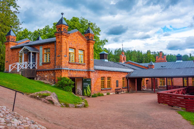 Verla, Finland, July 27, 2022: Historical Verla paper mill in Fi