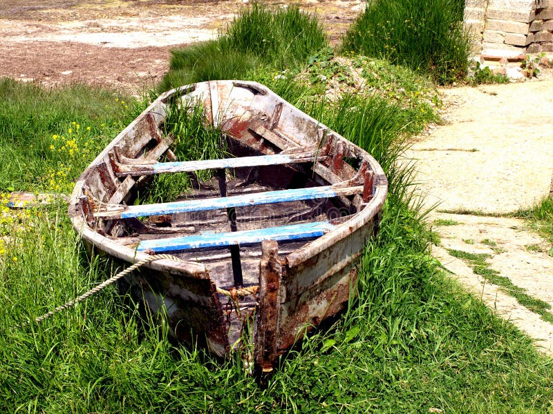 Verlassenes Boot stockbilder Verlassenes Boot stockbilder