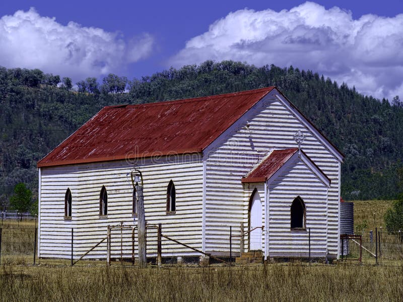 Verlaten Kerk in Landelijk Australië royalty-vrije stock foto Verlaten Kerk in Landelijk Australië royalty-vrije stock foto