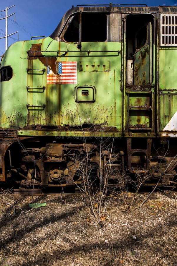 Verlaten Locomotief - Trein - Ohio royalty-vrije stock fotografie Verlaten Locomotief - Trein - Ohio royalty-vrije stock fotografie