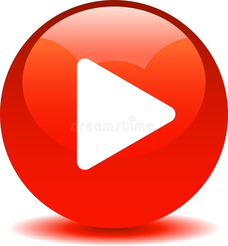 Vermelho audio do ícone da Web do botão do jogo ilustração do vetor Vermelho audio do ícone da Web do botão do jogo ilustração do vetor