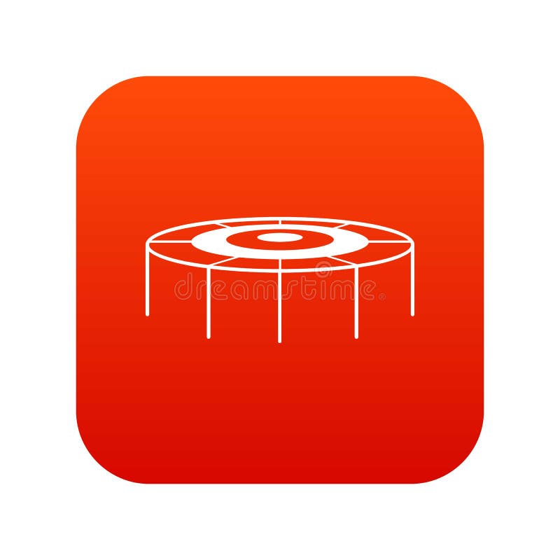Vermelho digital do ícone do trampolim ilustração stock
