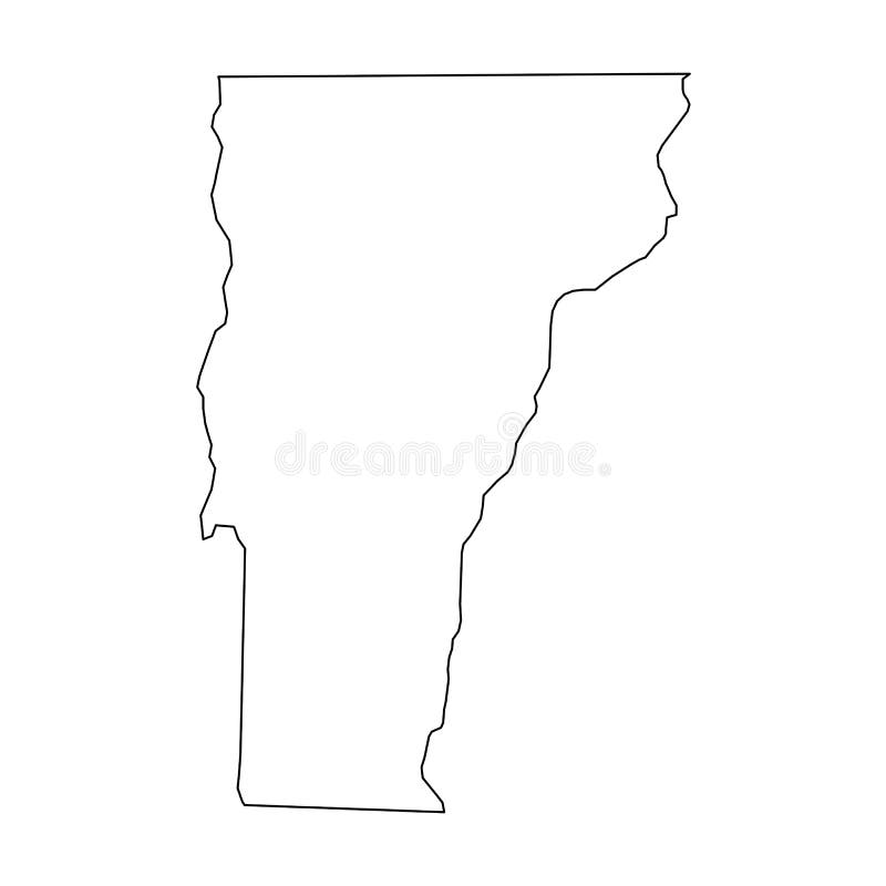 Vermont, state of USA - solid black outline map of country area. Simple flat vector illustration. Vermont, state of USA - solid black outline map of country area. Simple flat vector illustration.
