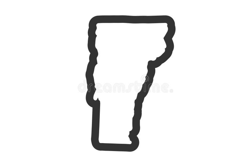 Vermont Outline Symbol. US State Map. Vector Illustration Stock Vector