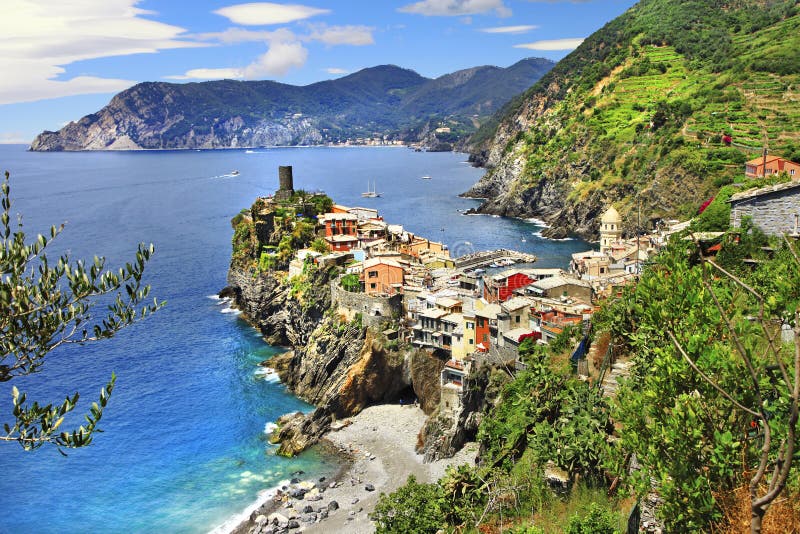 Vernazza - scenic village in Ligurian coast of Italy. Vernazza - scenic village in Ligurian coast of Italy
