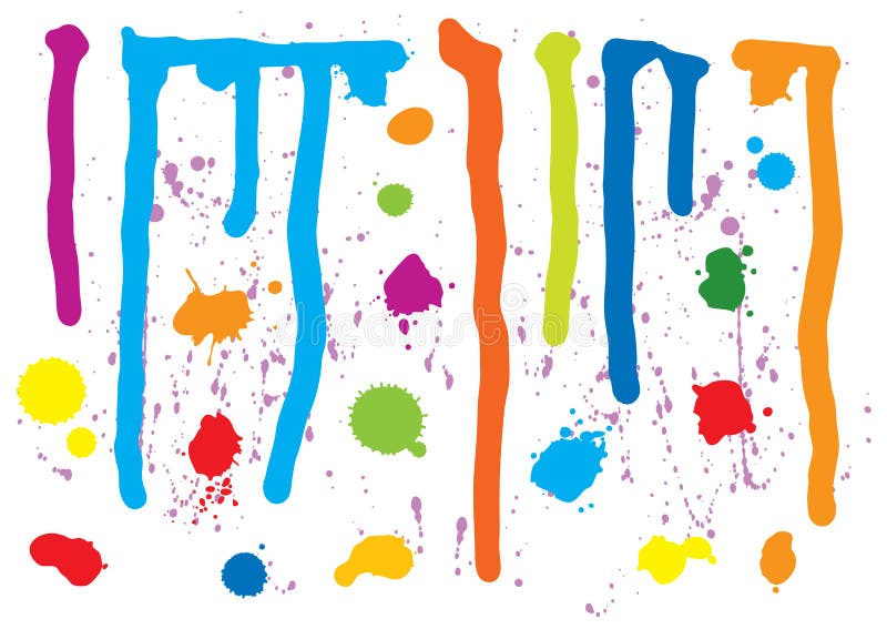 Colorful Paint Splatters (vector or rasterized jpeg with clipping path). Colorful Paint Splatters (vector or rasterized jpeg with clipping path)