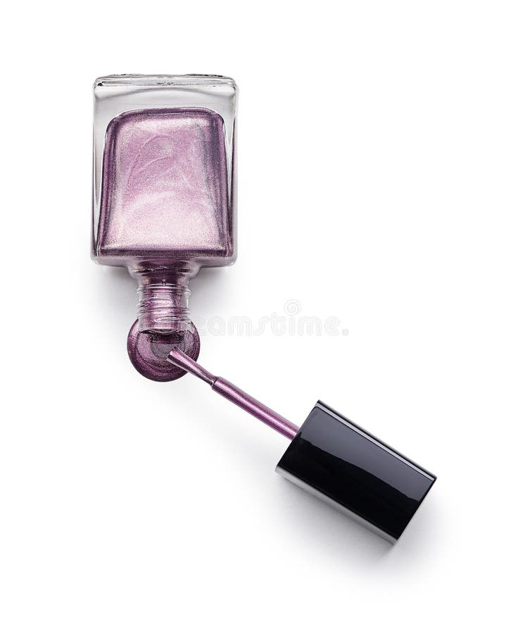 Vernis à ongles de couleur à la mode pourpre foncée photo libre de droits Vernis à ongles de couleur à la mode pourpre foncée photo libre de droits
