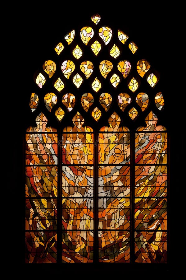 Gothic Window from Stained Glass Stock Image Image of glass, detail