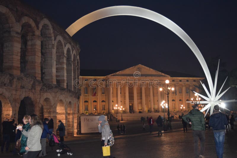 Verona nopții royalty free stock photography